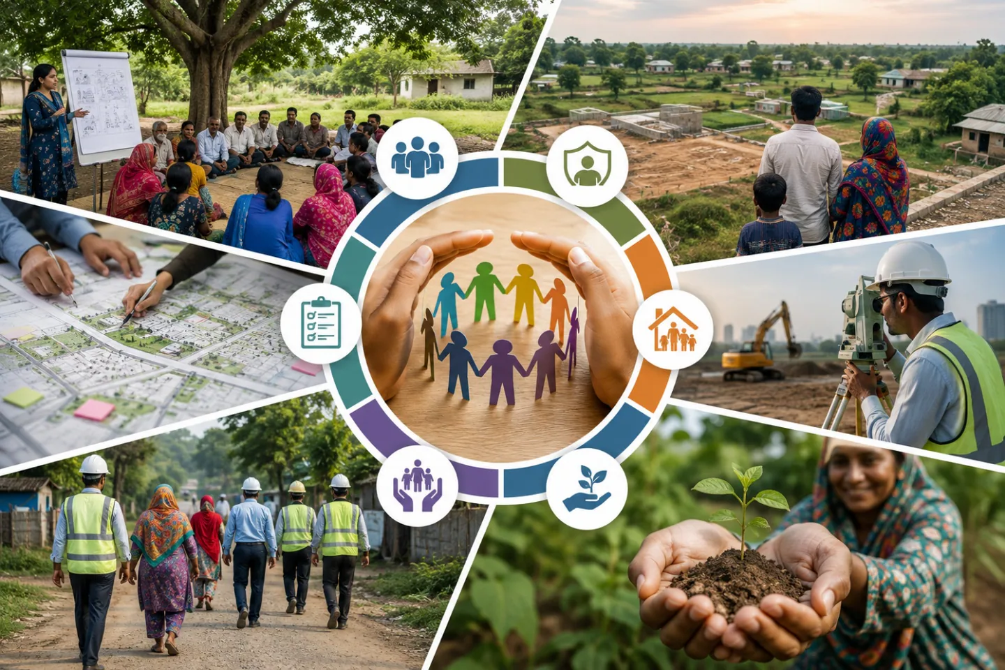 Social safeguard and community engagement collage